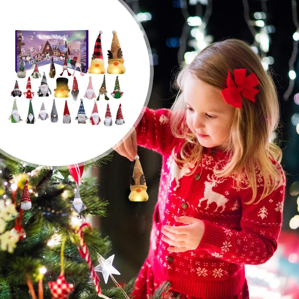 Leuchtender Adventskalender 2026 Weihnachts-Countdown-Kalender Niedlicher Wicht Weihnachtsschmuck Weihnachtsbaumschmuck Weihnachtsgeschenke