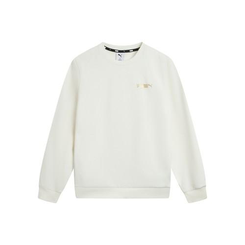 PUMA Knit Crewneck Fashion Sports Sweatshirt Unisex with Fleece EU M бежевый