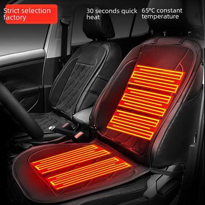 Aquecedor de Assento de Carro de Pelúcia de Inverno: Grosso e Quente, Controle de Temperatura Multivelocidade.