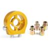 Universal Oil Filter Cooler Sandwich Plate Adapter Oil Sensor Adapter With Connectors M18*1.5 M20*1.5 M22*1.5 3/4-16