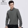 Septwolves Men's Long-Sleeve Pure Cotton Polo Shirt