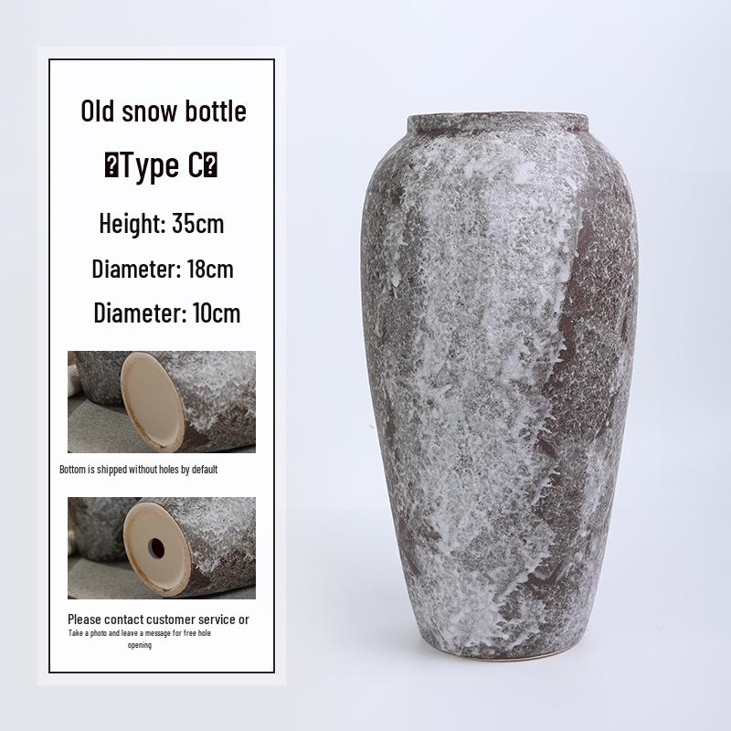 

Ретро керамическая банка в стиле ваби-саби: Ваза с цветочным орнаментом в стиле потертости для прихожей или ТВ-тумбы