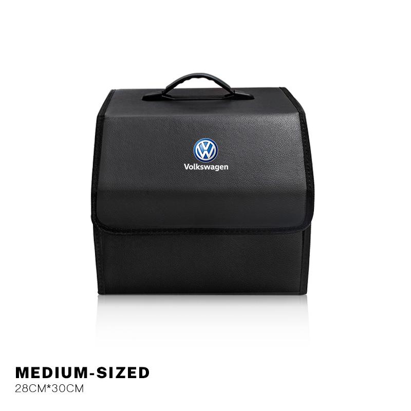 PU Leather Car Trunk Storage Bag Collapsible Camping Box For VW GTI Polo Golf MK6 Passat B6 Jetta Tiguan CC Taigo T-ROC Hub Cap PR1