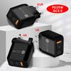 PD 25W 5V/5A 9V/2.8A 12V/2.1A תקע EU/US אור LED 2 יציאות USB מתאם מטען קיר טעינה מהירה QC 3.0 טלפון נייד