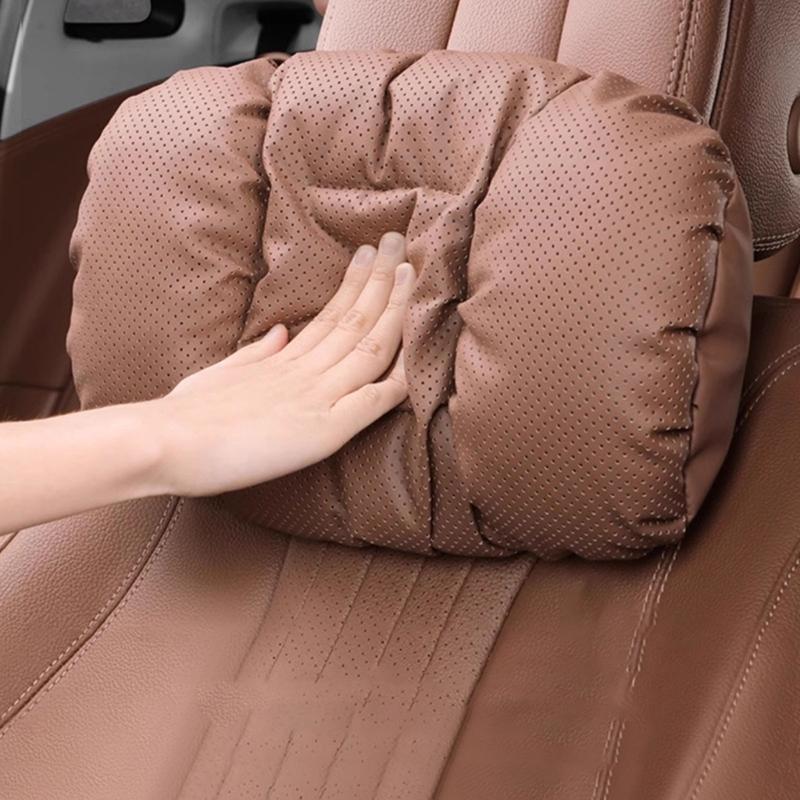 Adjustable Premium Car Seat Headrest Cushion And Lumbar Support Pillow For Drivers Long Trip Fatigue Relief Universal