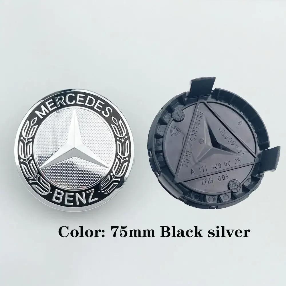 C200 E200 New 2025 For Mercedes Benz 1Pc 75mm Car Wheel Center Caps For Mercedes Benz W203 W204 W205 W212 W213 W222 W223 X253 W1