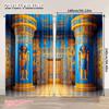 Egyptian Curtains Mysterious Ancient Egypt Temple Wall Suitable Living Room Bedroom Kitchen Bathroom Curtain Set Of 2 Made Polyester Washable Great