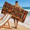 Colorful Geometric Tribal Art Pattern Beach Towel Quick-drying for Travel Outdoor Sports Jogging Beach and Swimming