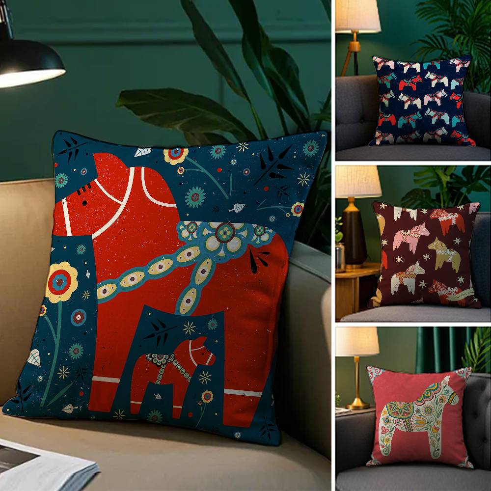 Classical Style Darama Print-Beautiful Pillow Case Comfort Sofa Bed Silky Elegant Invisible Zipper Decorative Cushion Cover