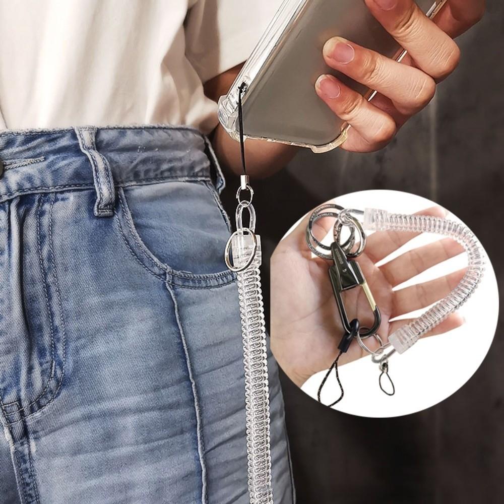 Spring Mobile Phone Spring Strap Anti-Lost Rope Phone Safety Tether Hanging Rope