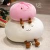Creative Soft Baozi Plush Pillow With Pp Cotton Filling For Kids And Adults