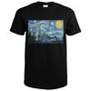 Unisex Tops Tees Size Tshirt Seattle Washington Skyline Van Gogh Starry Night (Premium Tshirt) Casual Unisex Tees
