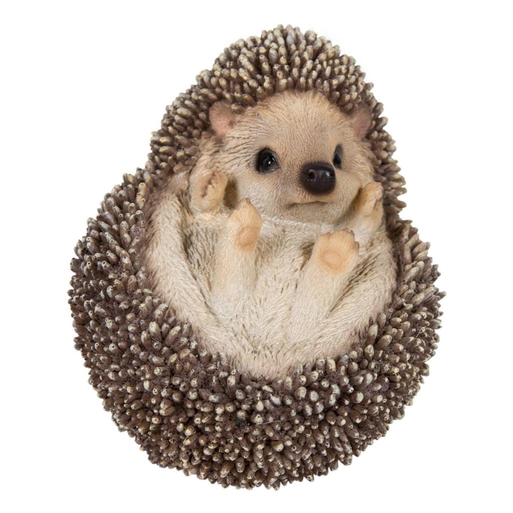 Ubia Hedgehog Lying On Its Back, 13.5 X 11.5 X 12.5 Cm, Figurine, Animal, Garden Decoration, Realistic, Cute, Mouse, H13005