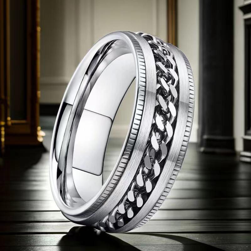 Herren Trendring aus Edelstahl - Langlebiges, nicht verblassendes Titanband