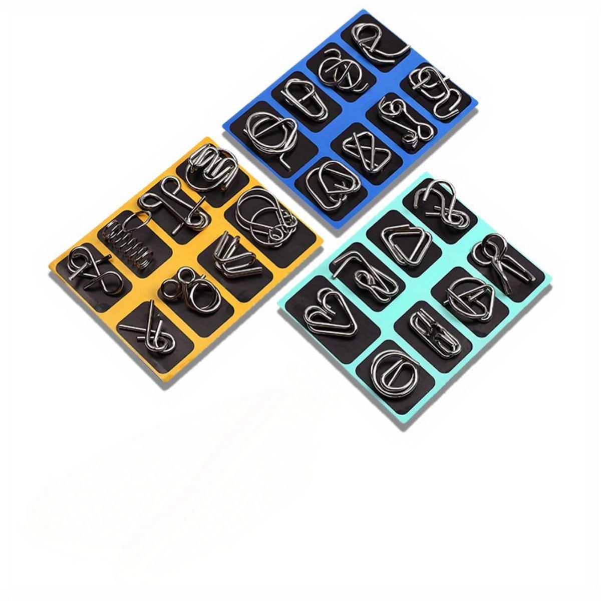 

8 шт./компл. Разные узоры металлическая проволочная головоломка интересная головоломка для развития интеллекта для развивающих игрушек style 3