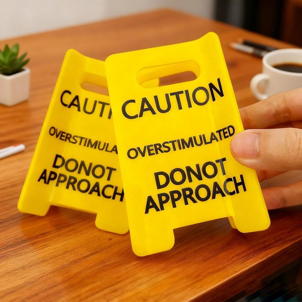 Strong Grip Overstimulated Hair Claw Clip Vibrant Yellow Warning Ponytail Holder  Thick Hair