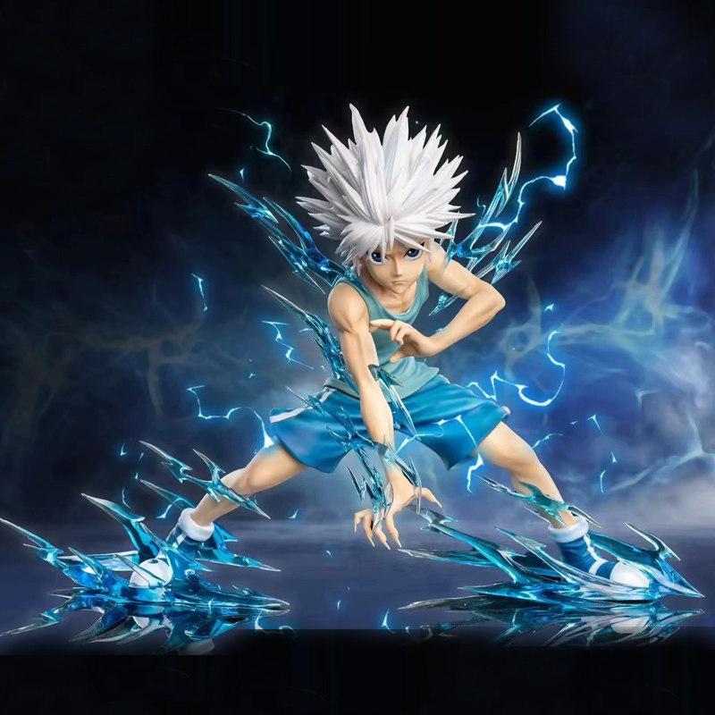 

Hunter × Hunter anime peripheral trendy toy battle-version Killua figure model, anime figurine desktop ornament gift
