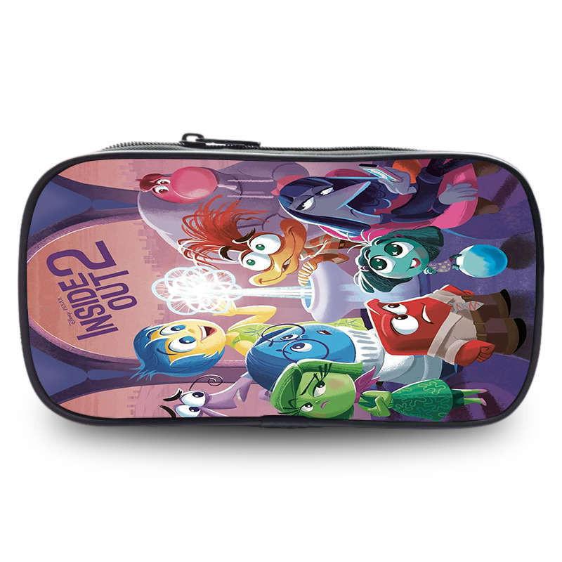 Inside Out 2 Large Capacity Pencil Case For Students Oxford Material
