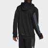adidas Striped Hoodie With Long Sleeves Men Hoodie Black HE2472