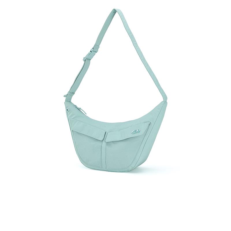 Fila X MAISON KITSUNÉ Casual Lightweight Versatile Fabric Crossbody Shoulder Bag Men Bags Muted-Blue F13U529131F-BU