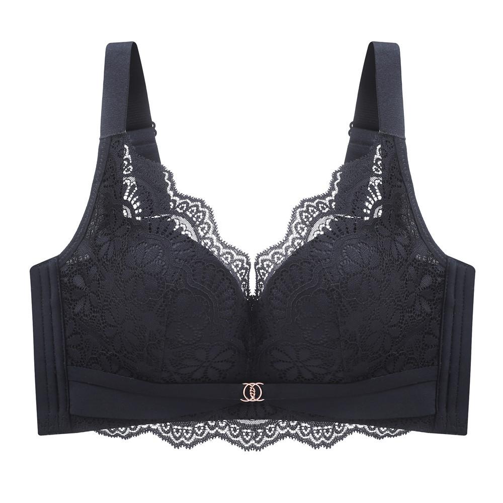 Koronkowy biustonosz bez fiszbin dla małych piersi, który podnosi i wspiera boczne piersi.