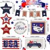 Patriotic Tiered Tray Wooden Decor Creative Desktop Display Stand for Home Office