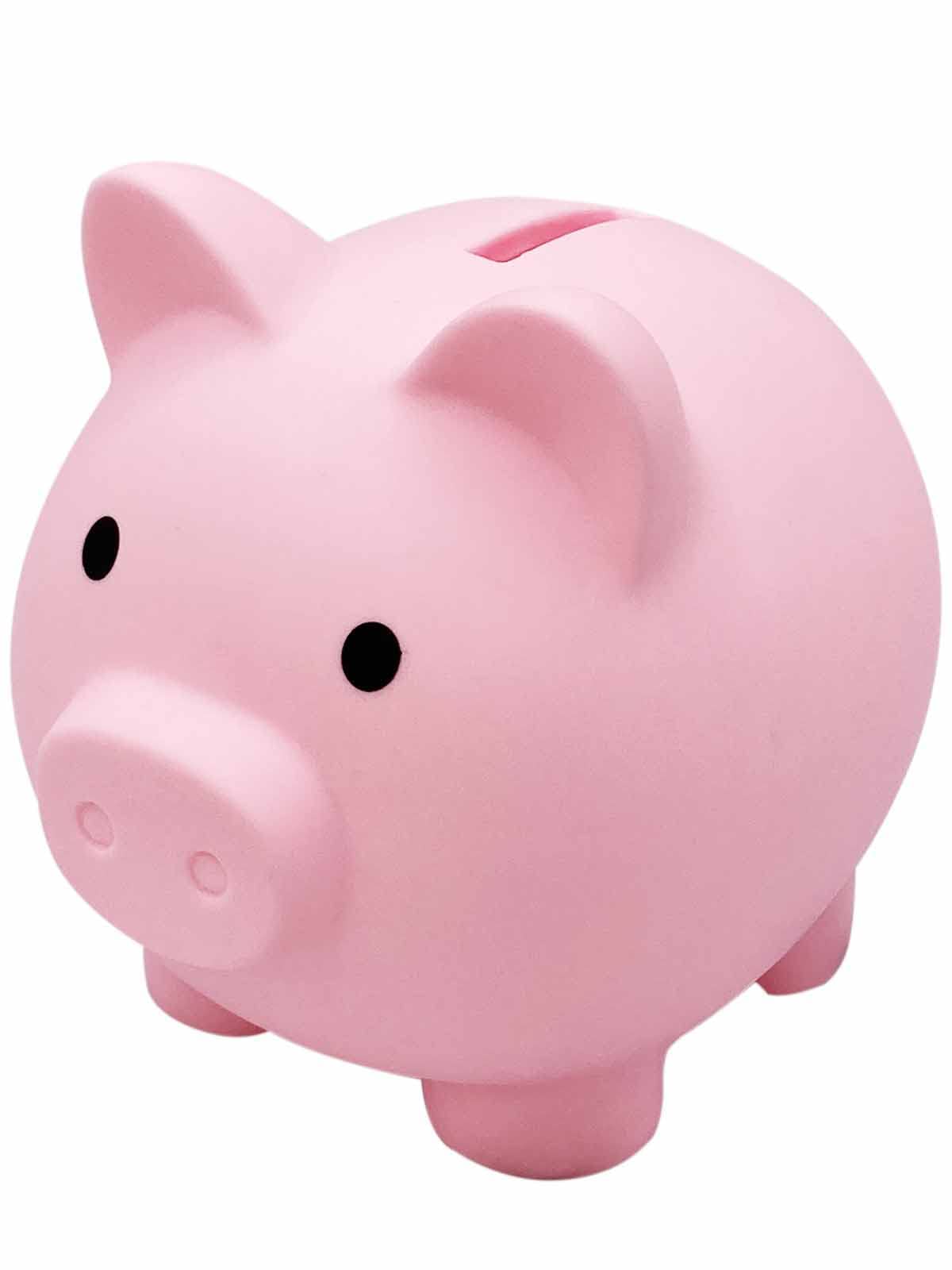 

RIMINA Cute Pig 500 Yen Child Coin Piggy Bank Unbreakable Gift Small Pink