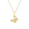 Light Luxury Full Diamond Butterfly Necklace Women'S Simple And Versatile High-End Titanium Steel Clavicle Chain
