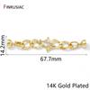 14K Gold Plated Brass Zircon Connector Fastener Clasps Lock,Chain Connecting Clasps For DIY Jewelry Making Accessories Supplies