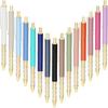 Aozora Ballpoint Pens Black Ink Medium Point with Super Soft Grip Retractable Ball Point Pen 1.0mm Office Decor School Supplies (15pcs-GOLD)