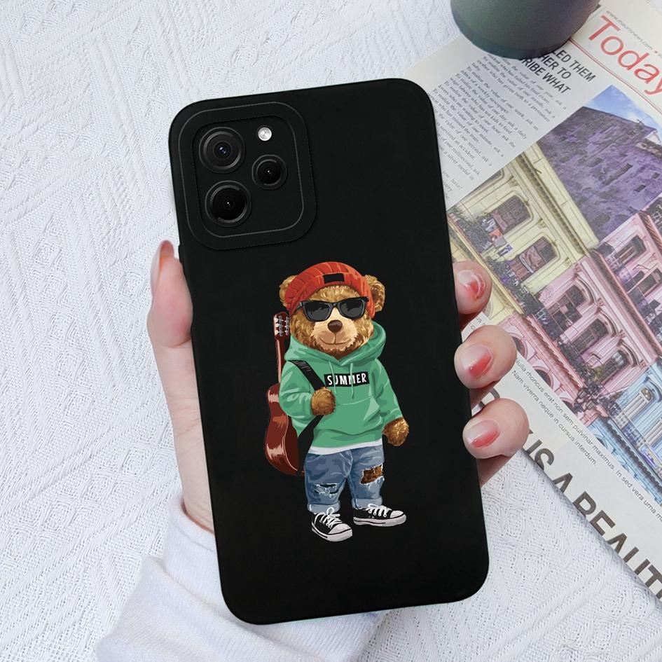 Für Honor 9X Pro Magic5 Pro X8A X7A 30 50 70 Lite Hülle Cute Bear Fashion Stoßfest Matte Weiche Flüssigkeit Silikon Schutzhülle Für Honor Bumper