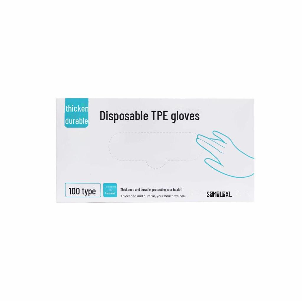 Food-Grade Transparent Thick Disposable TPE Gloves