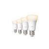 Pack 4 Ampoules LED connectées - PHILIPS HUE - White Ambiance A60 - E27 - 810 lm - Blanc variable