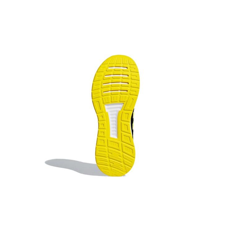 Adidas Neo Runfalcon J Slip Resistant Low top Kids' Running Shoes Black Yellow White Teenagers F36544