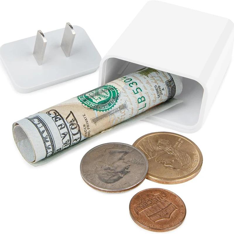 1Pc Fake Charger Diversion Safe - Hidden Storage Compartment for Home Secret Stash
