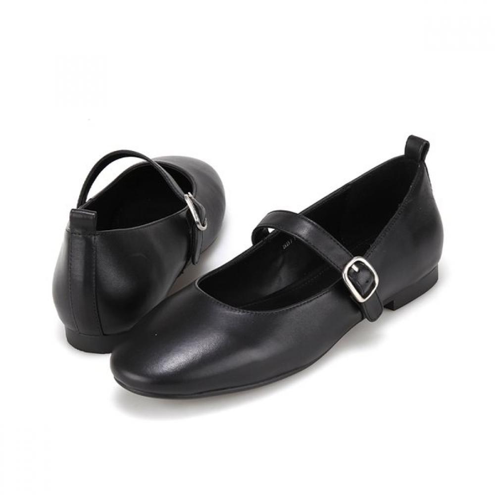 Barbara Leather Daily Casual Mary Jane Flat 1.5cm Bbj110bk