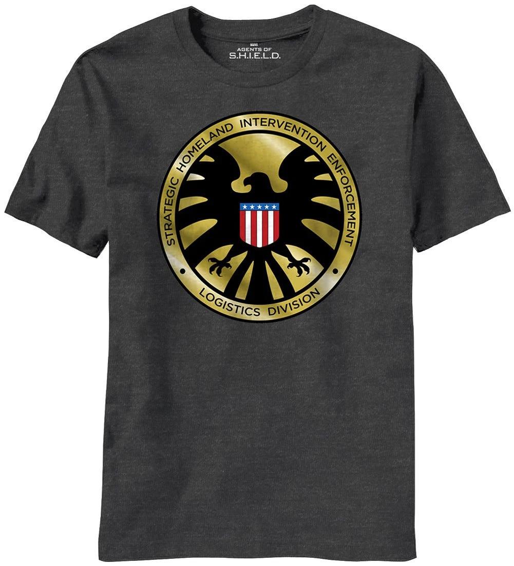 Agents Of Shield Madallion Logo Marvel Comics T-shirt - Officially Licensed 2XL