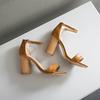 Fashion Women Sandals Ankle Strap High Chunky Heels Office Lady Dress Shoes Small Large Plus Size 32 50