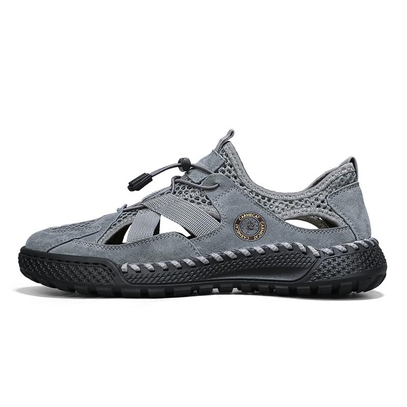 

Hot Summer Men s Sandals Outdoor Mesh Breathable Sandals Soft Men Sandals Slippers Handmade Sandals Roman Outdoor Slides 38 синий