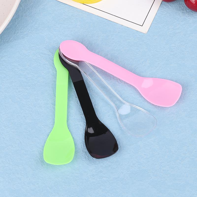 100Pcs Mini Plastic Spoons Flatware Spoons For Jelly Ice Cream Dessert Appetizer Plastic Spoon For Party Supplies