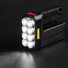 Outdoor Camping Searchlight 8LED Bulbs Solar Charging Handheld Flashlight USB Charge Portable Lamp 4 Bright Lighting Modes