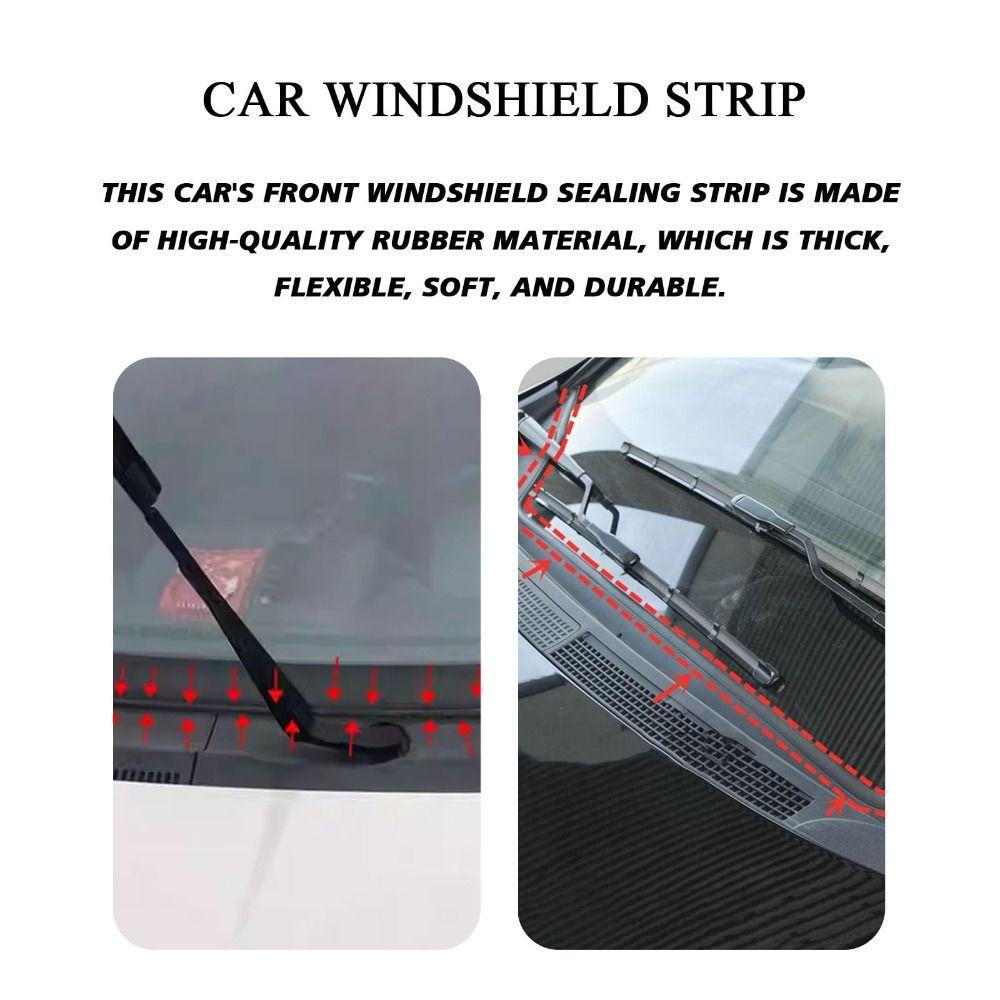 1.7M/5.6Ft Length Car Windshield Cowl Rubber Seal Strip H-Shape Profile Rubber Auto Front Rear Windshield Seal All Weather