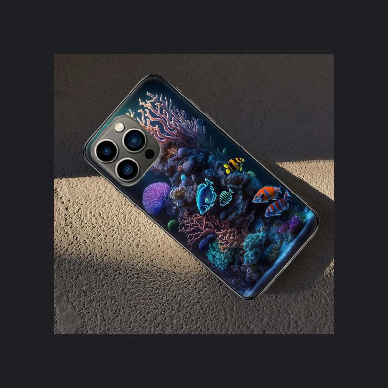 Coral Reefs and Their Small Fish Phone Case For Apple Iphone 16E 16 Pro Max 15 Plus Soft 13 12 Mini Cover 11 14 Pro Max Capa 8 7