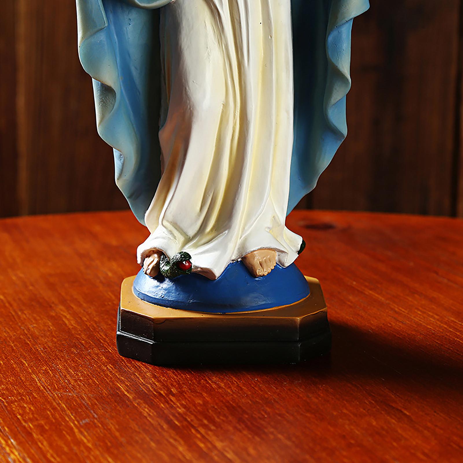 Virgin Mary Statue Mother Statue Polyresin Craft Statue Colored Our Lady Of Grace Figurine 8.8 Catholic Religious Gifts CN