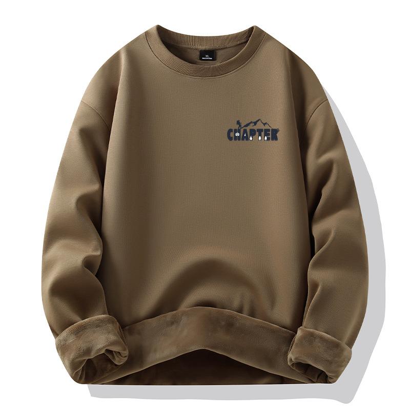 Black padded hooded sweater men's autumn and winter new cotton couple models thickened loose top coat