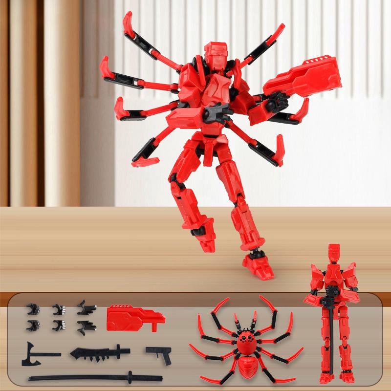 Diy Spider Dummy Action Figure 13 Multi-Jointed Movable Shapeshift Robot 3D Printed Assembly Model Toys For Kids Adult