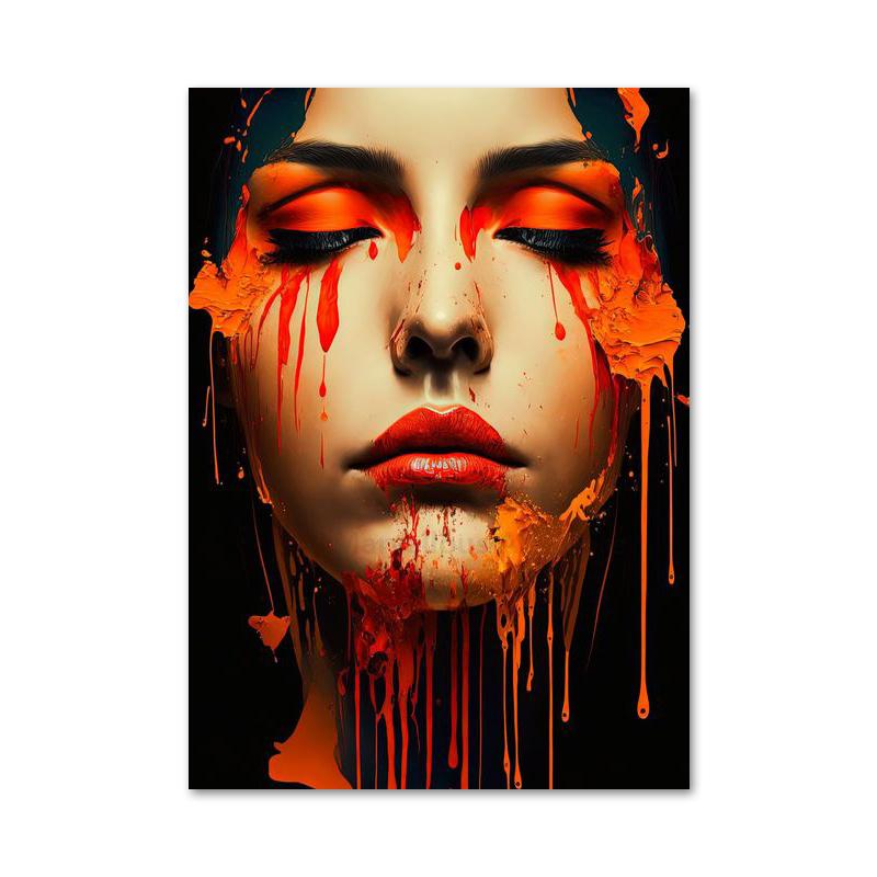 

Абстрактные цветные портреты женщин, постеры и принты, картины на холсте, настенные картины для гостиной, коридора, домашнего декора 40x50cm No Framed