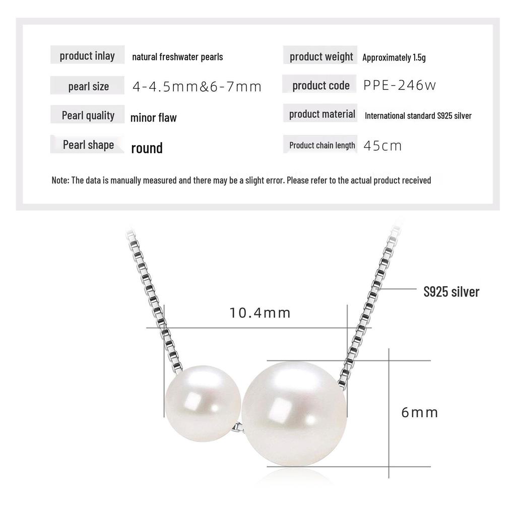 Double Layer Freshwater Pearl Choker Necklace, s925 Sterling Silver, 18k Gold Plated, Gift for Christmas and Qixi
