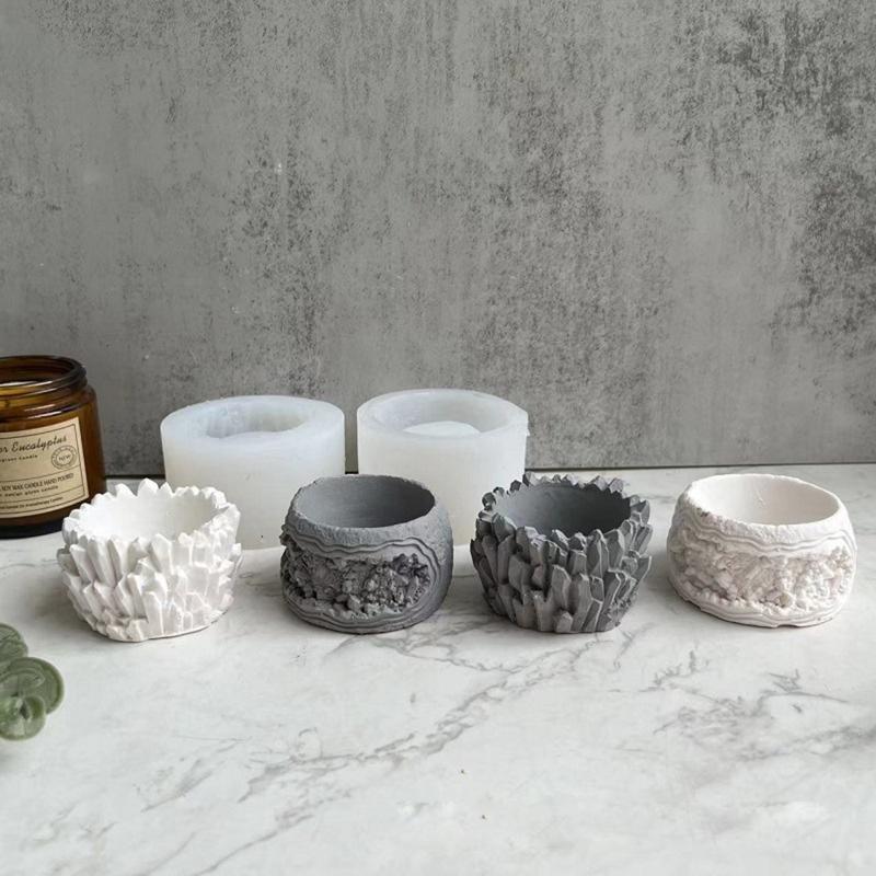 Small Flower Pot Silicone Mold Diy Succulents Concrete Flower Pot Vase Plaster Cement Clay Mold Plant Holder Mold