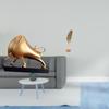 Abstract Ox Sculpture Metal Cattle Figurine Nordic Creative Tabletop Ornament for Home Desk Living